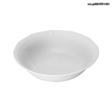 Σαλατιέρα Πορσελάνινη Ανάγλυφη Athénée White 23cm - Estia