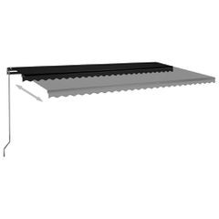vidaXL Τέντα Αυτόματη με LED & Αισθητήρα Ανέμου Ανθρακί 600x350 εκ.-thumb-4