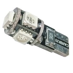 Λαμπτήρας LED T10 Can Bus με 5 SMD 5050 Φούξια GloboStar 25002