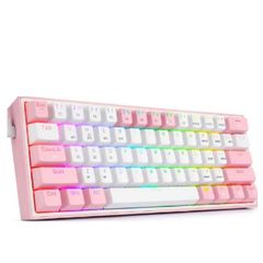 Gaming πληκτρολόγιο - Redragon K616-RGB Fizz Pro (Pink/White) | Pancarshop