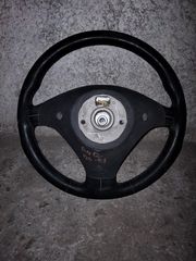 AUDI A4 (1994-2000) ΤΙΜΟΝΙ ΤΡΙΑΚΤΙΝΟ ΔΕΡΜΑΤΙΝΟ ΜΕ ΚΩΔΙΚΟ 4B0419091B (ΓΝΗΣΙΟ)-thumb-1