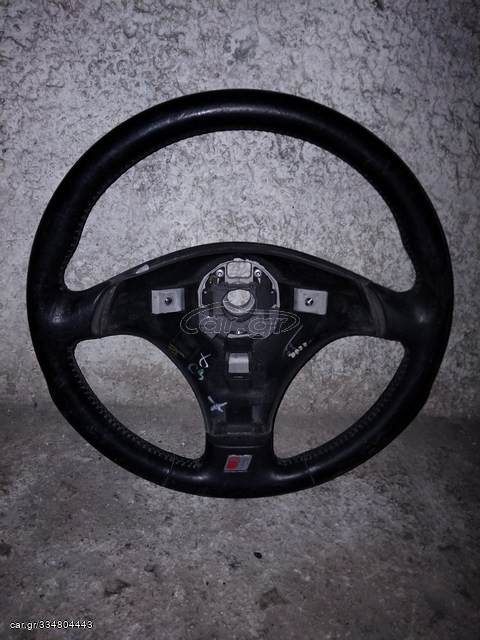 AUDI A4 (1994-2000) ΤΙΜΟΝΙ ΤΡΙΑΚΤΙΝΟ ΔΕΡΜΑΤΙΝΟ ΜΕ ΚΩΔΙΚΟ 4B0419091B (ΓΝΗΣΙΟ)