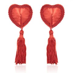 Naughty Toys Red Burlesque Heart Nipple Pasties