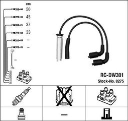 ΣΕΤ ΚΑΛΩΔΙΑ ΜΠΟΥΖΙ (4 ΚΑΛ.) RCDW301 - 8275