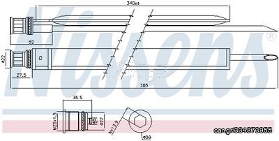 NISSENS 95465 Αφυγραντήρας, σύστ. κλιματισμού ** FIRST FIT ** MERCEDES-BENZ *A204 835 0147*