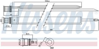 NISSENS 95465 Αφυγραντήρας, σύστ. κλιματισμού ** FIRST FIT ** MERCEDES-BENZ *A204 835 0147*