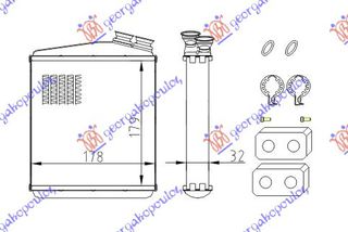 Ψυγειο Καλοριφερ (B) +/-ΑC (179x178) (MAZI Me Ta ΛΑΣΤΙΧΑΚΙΑ) Land Rover Discovery Sport 14-19 - 690806500