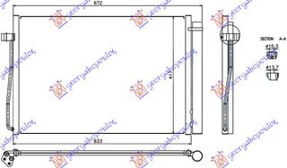 Ψυγειο A/C Βενζ (58,7x42x16) Bmw Series 7 (E65/66) 02-08 - 031506400