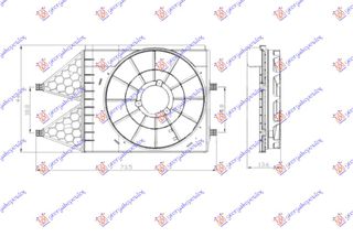 Καλυμμα Βεντιλατερ (1.0-1.2 12V/1.0-1.2-1.4 TSI/1.4-1.6 16V/1.4-1.6 GAS/1.2-1.4-1.6 TDI) Vw Polo 09-14 - 038706435