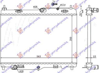 Ψυγειο Νερου 1.5-1.6-2.0 ΒΕΝΖΙΝΗ/1.5 Tdci Μηχανικο +/- A/C (56.3x35) Ford Ecosport 13-17 - 328006310