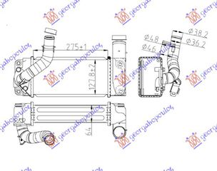 Ψυγειο INTER.1.4 D4D (275x130) Toyota Corolla (E 15) Sdn 11-13 - 834006210