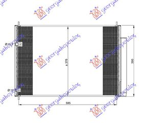 Condenser 1.3-1.6-1.8 Petrol - 1.4 D4D Diesel (600x370x16) Toyota Corolla (E 18) Sdn 16-19 - 834206400