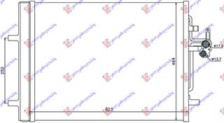 Ψυγειο A/C 2,0 Turbo Βενζινη (585x470x16) Σωληνωσεις ΠΑΝΩ/ΚΑΤΩ Land Rover Discovery Sport 14-19 - 690806410