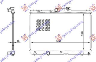 Ψυγειο 1,3-1,6 +/-A/C (63,8x35) Toyota Corolla (E 10) H/B (3/5D) 92-96 - 080606300