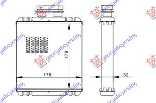 Ψυγειο Καλοριφερ (B) +/-ΑC (176x180) Vw Fox 05-11 - 031806500