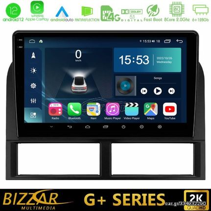 Bizzar G+ Series Jeep Grand Cherokee 1999-2004 8core Android12 6+128GB Navigation Multimedia Tablet 9"