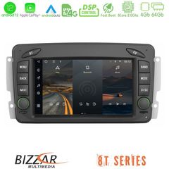 Bizzar OEM Mercedes C Class/CLK Class (W203/W209) 8core Android12 4+64GB Navigation Multimedia Deckless 7" με Carplay/AndroidAuto