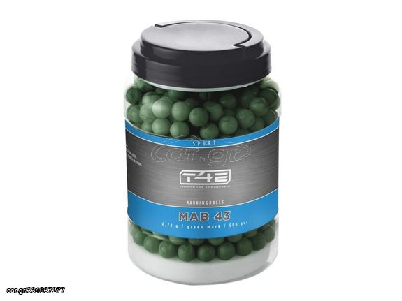 Βλήματα T4E MARKING MAB Green Marking Balls Cal.43 Green Balls (500 τμχ) 