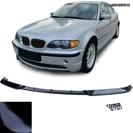 BMW E46 Sedan Spoiler Lip Μπροστά Μαύρο γυαλιστερό