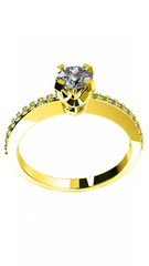 Δαχτυλίδι μονόπετρο χρυσό 18Κ με διαμάντι 0.47ct VS2 G