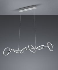 Trio Lighting Olympus Κρεμαστό Φωτιστικό Μοντέρνο LED Ασημί