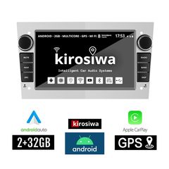 KIROSIWA OPEL 2+32GB Android οθόνη αυτοκίνητου με GPS WI-FI (Android Auto Apple Carplay Bluetooth CORSA C D ASTRA H ZAFIRA MERIVA 2GB ηχοσύστημα αφής 7" ιντσών OEM Youtube Playstore MP3 USB Radio