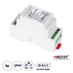 GLOBOSTAR® MiBOXER-DL-POW1 71420 DC DALI BUS Τροφοδοτικό/Μετασχηματιστής SELV Ράγας με 2 x 125mA 2W Κανάλια AC 220-240V σε DC 16V 250mA 4W Max IP20 - DALI BUS - Μ9 x Π3.4 x Υ6cm - 5 Χρόνια Εγγύηση