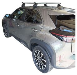 TOYOTA YARIS CROSS XP210 5D 2020+ KIT ΜΕ ΜΠΑΡΕΣ ΟΡΟΦΗΣ ΑΛΟΥΜΙΝΙΟΥ MENABO (AL1-3360/ΜΒ-FIX077G)