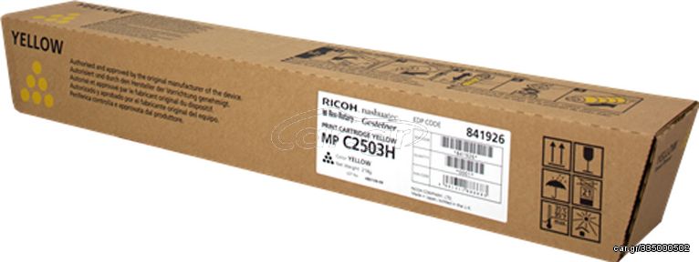 Ricoh 841926 Toner Laser Εκτυπωτή Κίτρινο High Capacity 9500 Σελίδων