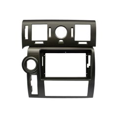 Πρόσοψη με καλωδίωση για HUMMER H2 (2008 - 2009) για οθόνη αυτοκίνητου ηχοσύστημα αφής 9" ιντσών OEM εργοστασιακή πλαίσιο canbus χειριστήρια τιμονιού φίσα φίσες φιλέτο, μαύρο)