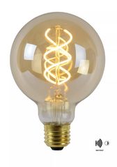 Lucide LED Λάμπα Filament E27 G95 4W 2200K TWILIGHT SENSOR Amber - 49032/04/62