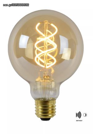 Lucide LED Λάμπα Filament E27 G95 4W 2200K TWILIGHT SENSOR Amber - 49032/04/62