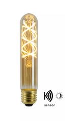 Lucide LED Λάμπα Filament E27 T32 4W 2200K TWILIGHT SENSOR Amber - 49035/04/62