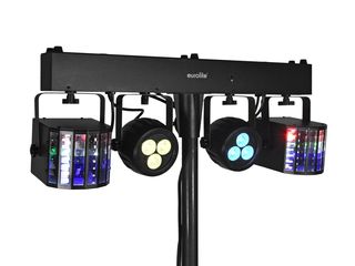 EUROLITE LED KLS-120 FX DMX lighting effect bar with 2 rotating LED derbies and 2 LED spotlights - Eurolite