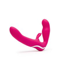 HAPPY RABBIT STRAPLESS STRAP ON RABBIT VIBE PINK