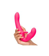 HAPPY RABBIT STRAPLESS STRAP ON RABBIT VIBE PINK-thumb-3
