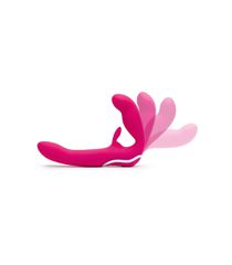 HAPPY RABBIT STRAPLESS STRAP ON RABBIT VIBE PINK-thumb-2