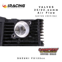 ΚΕΦΑΛΗ SUZUKI FX 125 SUPERHEAD OVERSIZE VALVES 22/25.00mm AIR FLOW RACING-thumb-4