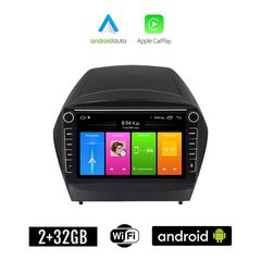 HYUNDAI IX35 2010-2015 Android οθόνη αυτοκίνητου με GPS WI-FI 2GB (ηχοσύστημα αφής 8" ιντσών Apple CarPlay Android Auto Car Play Youtube Playstore MP3 USB Radio Bluetooth Mirrorlink εργοστασιακή,