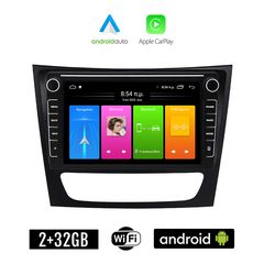 MERCEDES CLS (W219) 2003-2010 Android οθόνη αυτοκίνητου 2GB με GPS WI-FI (ηχοσύστημα αφής 8" ιντσών Apple CarPlay Android Auto Car Play Youtube Playstore MP3 USB Radio Bluetooth Mirrorlink εργοστ