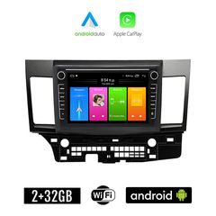MITSUBISHI LANCER (μετά το 2008) Android οθόνη αυτοκίνητου 2GB με GPS WI-FI (ηχοσύστημα αφής 8" ιντσών Apple CarPlay Android Auto Car Play Youtube Playstore MP3 USB Radio Bluetooth Mirrorlink εργ