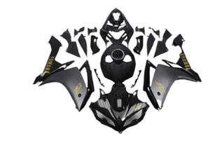 FULL FAIRING ΣΕΤ ΠΛΑΣΤΙΚΑ ABS YAMAHA YZF R1 2004-2006 ΜΑΥΡΟ ΜΑΤ ΧΡΥΣΑ ΓΡΑΜΜΑΤΑ + ΤΕΠΟΖΙΤΟ
