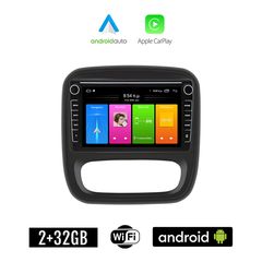 OPEL VIVARO (2014 - 2020) Android οθόνη αυτοκίνητου 2GB με GPS WI-FI (ηχοσύστημα αφής 8" ιντσών Apple CarPlay Android Auto Car Play Youtube Playstore MP3 USB Radio Bluetooth Mirrorlink εργοστασια