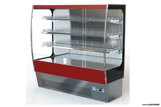 Ψυγείο Βιτρίνα Super Market με ίσια η  κυρτά κρύσταλλα συρόμενης πόρτας Διαστάσεις 260 x 80 x 204