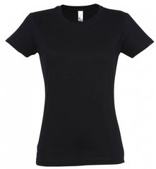 Sol's Imperial Women 11502 Γυναικείο t-shirt Jersey 190gr 100% βαμβάκι DEEP BLACK-309