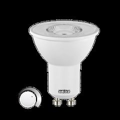 Λάμπα led GU10 Φ50mm 6.6W 230V ντιμαριζόμενη 3000k θερμό λευκό φως 110° 650lm