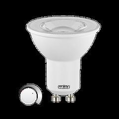 Λάμπα LED GU10 Ø50mm 4.5W 230V 3000k θερμό λευκό φως 470lm δέσμης 36° 15000h ντιμαριζόμενη