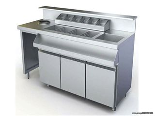 Bar Station ουδέτερο Ανοξείδωτο Διαστάσεις  184x80x111cm inox 304