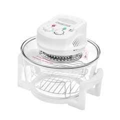 Φουρνάκι ρομπότ CRYSTAL COOK με ισχύ 1400w χωρητικότητας 12lt με αντιστάσεις σε χρώμα λευκό