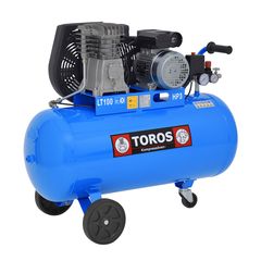 Toros Blue Line Μονοφασικό Κομπρεσέρ Αέρος με Ισχύ 3hp και Αεροφυλάκιο 100lt (602020)